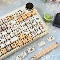 MAO Profile Sushi Cat PBT Dye Sub Keycaps Cute Set For Cherry Mx Switch Gaming Mechanical Keyboard