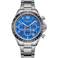 Hand Assembled Tachymeter Chrono Steel Blue Watch