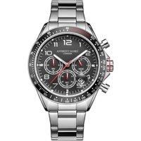 Hand Assembled Tachymeter Chrono Steel Black Watch