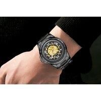 Hand Assembled Anthony James Limited Edition Techtonic Automatic Watch - Black