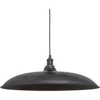 Brooklyn Giant Bowl Pendant, 24 Inch, Pewter, Pewter Holder