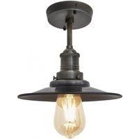 Brooklyn Flat Flush Mount, 8 Inch, Pewter, Pewter Holder