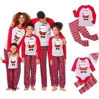 Family Matching Santa Christmas Pyjamas - Adults, Children - Black