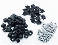 Lego Wheels  - 10 x GREY Plate 20 x WHITE Wheel 20 x BLACK Tyre - 50 piece pack