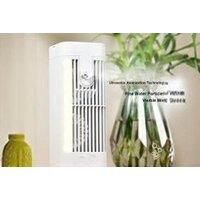 Mini Portable Usb Air Cooler Fan With Night Light - Rechargeable, Energy Efficient Compact Desk Cooler