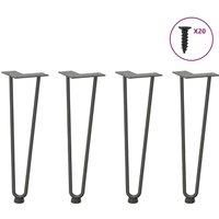 Hairpin Table Legs 4 pcs Anthracite 42 cm Solid Steel