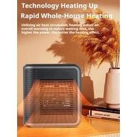 600W Plug In Heater Wall Mounted Room Heater for Home Bathroom Bedroom PTC Ceramic Warming Device with LCD Display