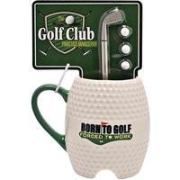 Harvey Makin Golf Ball Mug & Putter Pen Set 'born To Golf'