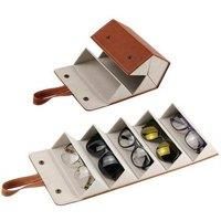 3-Slot Or 5-Slot Portable Sunglasses Organiser Case - Black Or Brown!