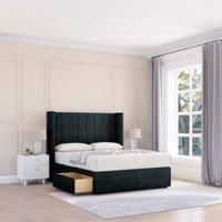 Falcon Naples Wingback Bed Set ,2 Drawers & 54" Floor Standing Headboard