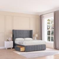 Melbourne Coniston Wingback Bed Set ,No Drawers & 54" Floor Standing Headboard