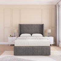 Melbourne Naples Wingback Bed Set ,2 Drawers & 54" Floor Standing Headboard