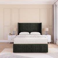 Melbourne Dumfries Wingback Bed Set ,2 Drawers & 54" Floor Standing Headboard