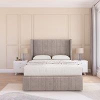 Melbourne Plush Wingback Bed Set ,No Drawers & 54" Floor Standing Headboard