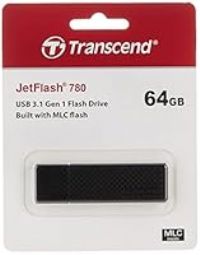 Transcend 64GB JetFlash 780 USB 3.1 Gen 1, Lightweight and Compact with MLC Flash, Up to 400 MB/s TS64GJF780