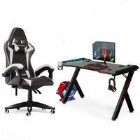 RGB Gaming Desk and Gaming Chair for Gamer Workstation