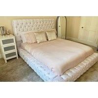 Cream Ambassador Bed Frame With Mattress With 8 Options