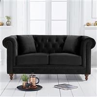Westminster Chesterfield Black Leather 2 Seater Sofa