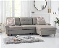 Florence Right Facing Chaise Sofa Bed in Grey Linen