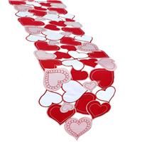 Simhomsen Love Heart Table Runner for Valentine's Embroidered (13.5 53