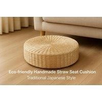 Handwoven Eco-Friendly & Breathable Japanese Straw Seat Cushion - Multiple Options!
