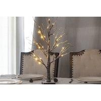 Christmas Tabletop Snowy Twig Tree Lights Decor