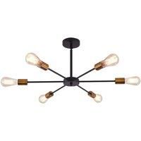6-Lights Sputnik Modern Industrial Chandelier for Farmhouse Kitchen Living Room