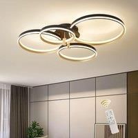 60W Gold 4 Rings Dimmable LED Ceiling Light Modern Ceiling Lamp