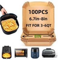 Air Fryer Liners for 100Pcs AF300UK, AF400UK, (Rectangule-8.6 5.5
