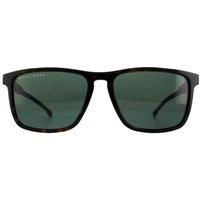 Hugo Boss Men's BOSS 0921/S QT 086 55 Sunglasses, Dark Havana/Gn Green