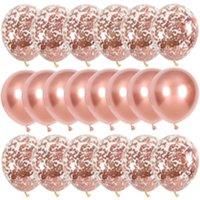 Confetti And Metallic Balloons - 20 Pack