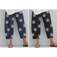 Women'S Loose-Fit Dandelion Print Trouser - Grey, Navy & More!