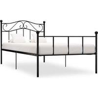 Bed Frame Black Metal 90x200 cm