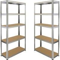 Heavy Duty Steel & MDF 5-Tier Modular Storage Shelving Unit - 2 Options