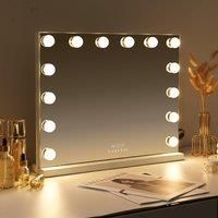 Hollywood Vanity Makeup Mirror with Lights 50x40 CM Light Up Tabletop Wall