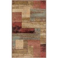 Livabliss Licourt Abstract Rug - Area Rugs Living Room 160x230 cm, Dining Room, Lounge, Kitchen, Bedroom - Modern Marble Large Rug, Soft Luxurious Easy Care Medium Pile, Brown, Red, Grey, Black