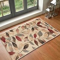 Livabliss Ercheu Abstract Rug - Runner Rugs Living Room 60x100 cm, Hallway, Dining Room Area - Modern Marble Large Rug, Soft Luxurious Easy Care Medium Pile, Green, Red, Brown, Black
