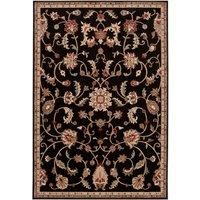 Livabliss Oissy Vintage Rug - Area Rugs Living Room 120x160 cm, Dining Floor, Kitchen, Traditional Multicoloured Boho Style, Easy Care Pile, Bohemian Large Rug, Black, Brown, Red