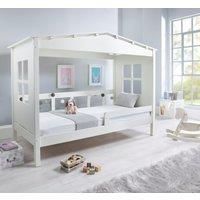 Mento White Wooden Treehouse Bed and Coil Spring Mattress