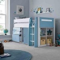 Bedmaster Lacy Blue Storage Mid Sleeper