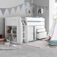 Bedmaster Lacy White Storage Mid Sleeper
