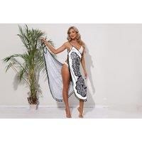 Women'S Butterfly Beach Cover-Up Wrap Dress In 5 Sizes And 4 Colours - White