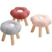 Stool With Flower-Shaped Seat In 7 Colours - Pink