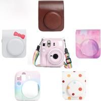 For Polaroid Instax Mini12 PureCamera Case PU Leather Soft Silicone Cover Bag For Fujifilm Polaroid