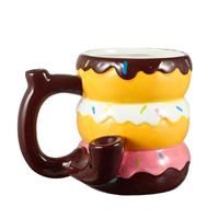 KTF Donut Roast & Toast Coffee Mug with Pipe, Ceramic Wake n Approx 16