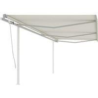 Manual Retractable Awning with Posts 6x3 m Cream