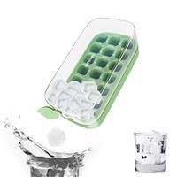 SFThings Ice Cube Tray with Lid and Bin, Pcs Ice 21 Drink(m-Green)
