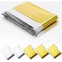 Emergency Mylar Thermal Blankets, Waterproof Retains Body Heat - Ideal for First Aid Kits & Natural