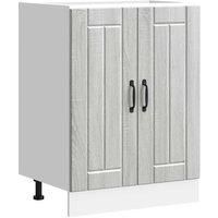 Sink Base Cabinet Lucca Grey Sonoma Engineered Wood