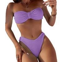 Women'S 2-Piece Bandeau Bikini Set - 3 Sizes & 6 Colours